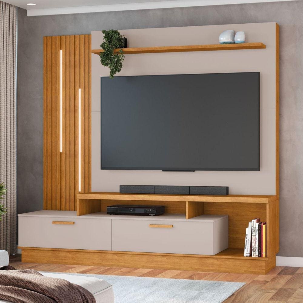 Estante para Tv e Home Despertar Candian Cinamomo/Off
