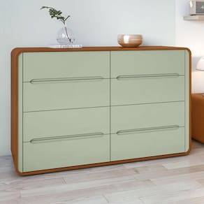 Cômoda 8 Gavetas 152x48x96cm Loop Frassino/Salvia