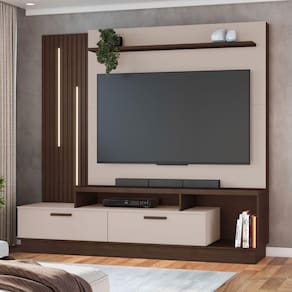 Estante para Tv e Home Despertar Candian Café/Off