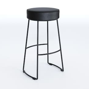 Banqueta Nice em Aço Industrial Yescasa Preto