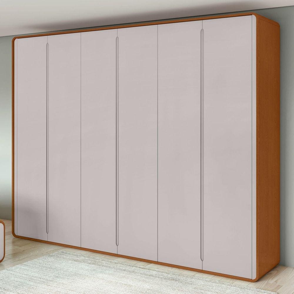 Guarda-roupa Casal Loop 6 Portas Frassino/Off White