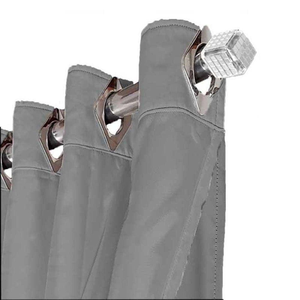 Cortina P/Quarto Tecido Ana 3,30 X2,90 Corta Luz Cinza