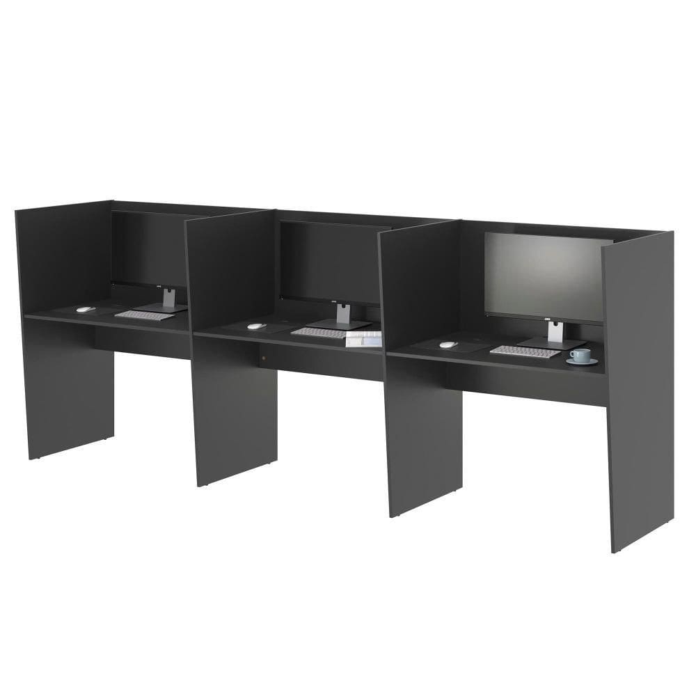 Mesa de Atendimento Escritório Call Center 3 Lugares