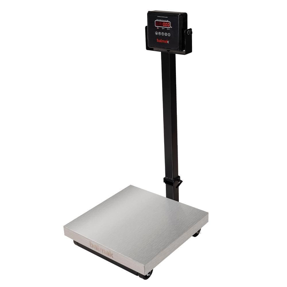 Balança Digital de Plataforma Balmak Serie Plus Inox 300kg Coluna com Bateria K-300ICB-3/P