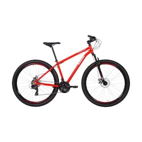 Bicicleta Caloi Vulcan Vermelha Aro 29 Freio a Disco Mecânico Câmbio Shimano 21 Marchas T17R29V21