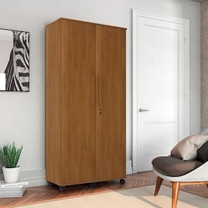 Guarda Roupa Solteiro 2 Portas Gold - Amêndoa - Cor: Marrom
