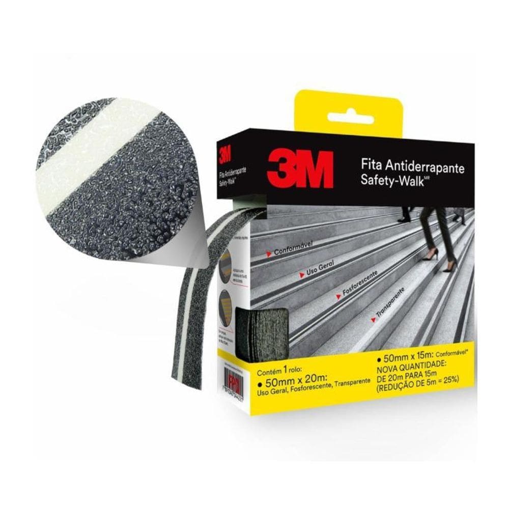 Fita Antiderrapante 50mm X 20m Fosforescente Uso Geral Safety Walk HB004521850 3M
