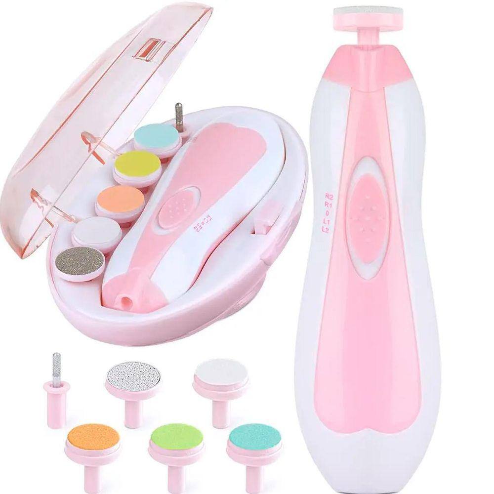 Lixa Elétrica Para Bebês Estilo Cor De Rosa E 6 Refis