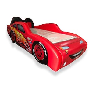 Cama Carro Z15 Solteiro Totalmente Estofada - Cor Vermelha Tamanho:solteiro