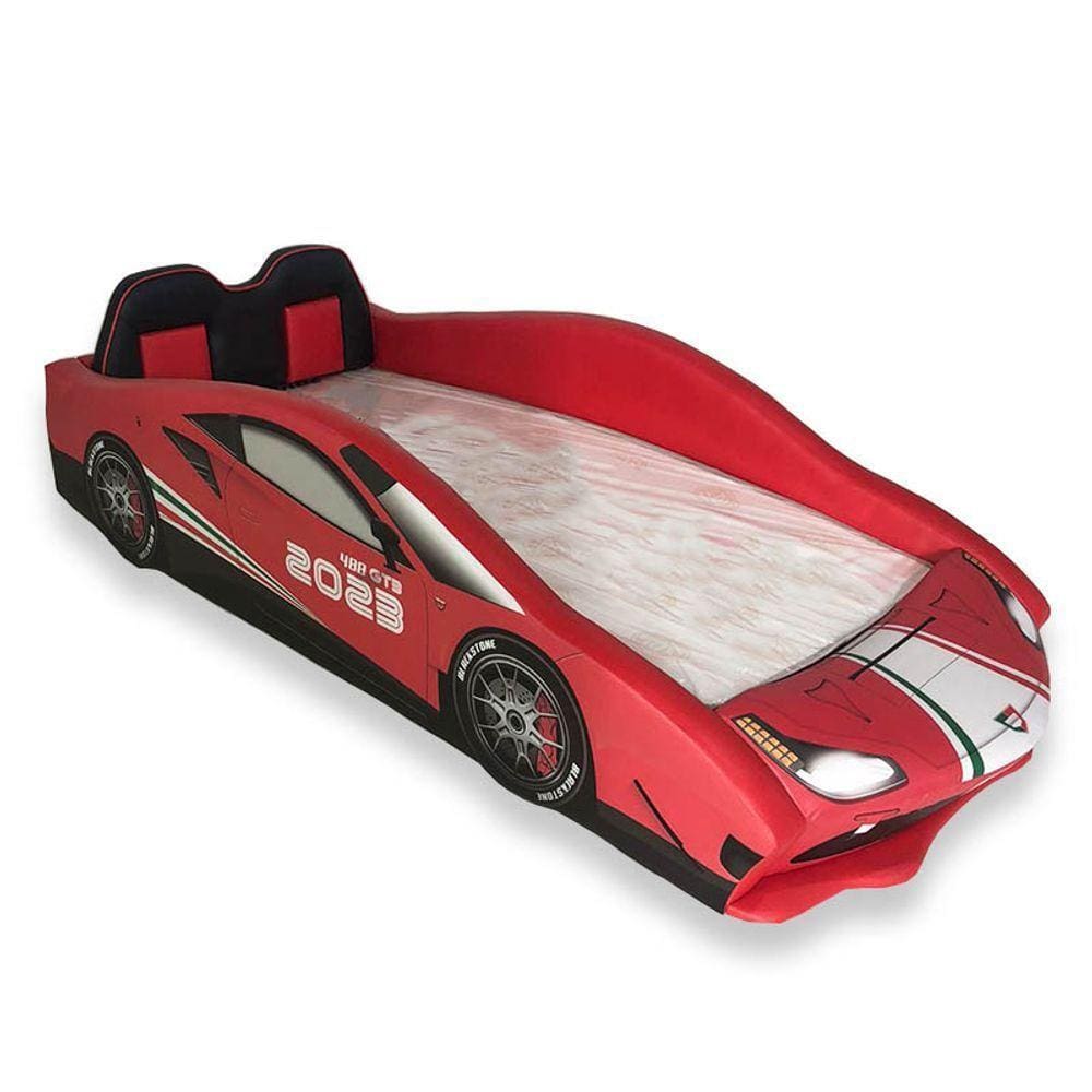 Cama Carro Dream Gt3 Solteiro - Cor Vermelha Tamanho:solteiro