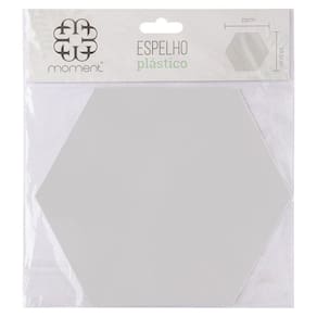 Espelho Adesivo Hexagonal Plastico 21x18,5x1cm