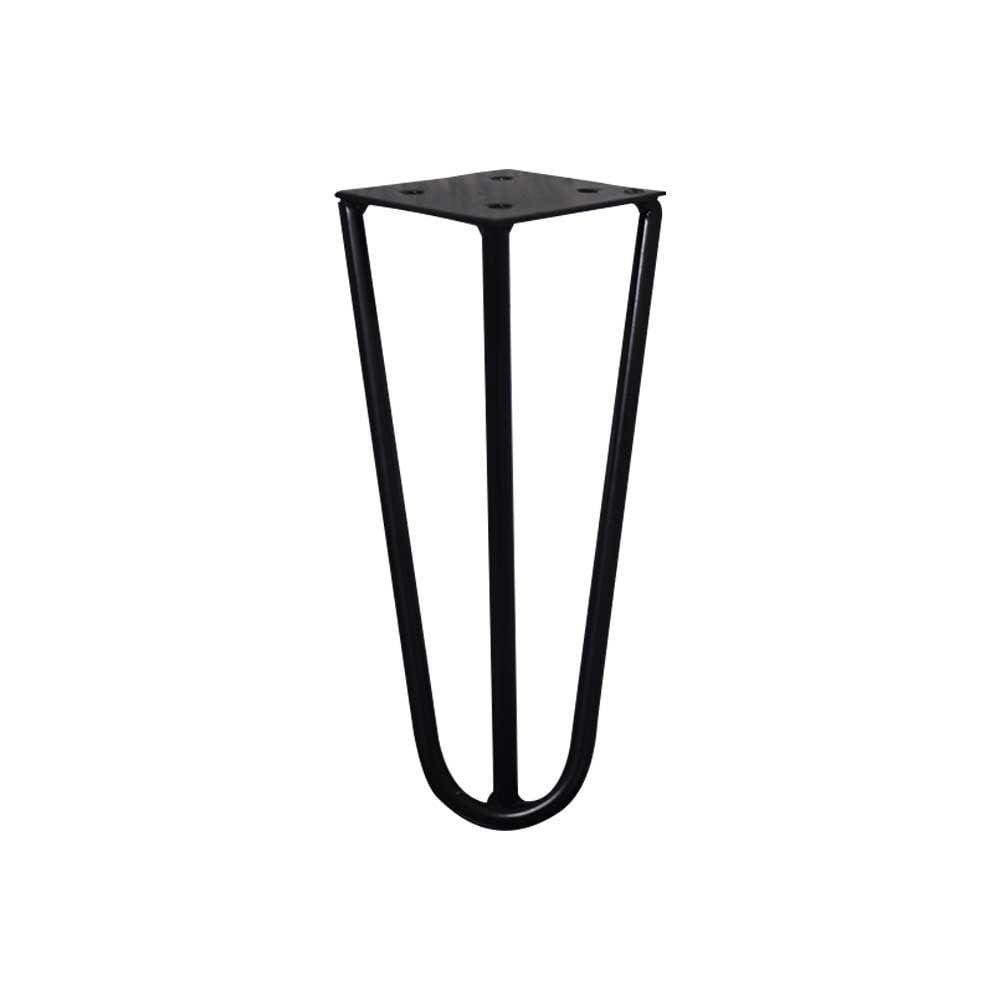 Pé De Metal 15 Cm Hairpin Legs Mesas De Centro Puffs Preto