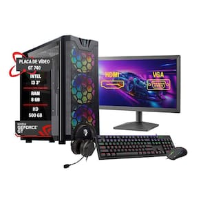 Pc Gamer Completo I3 3º Ger Gt 740 Memória 8Gb Hd 500Gb