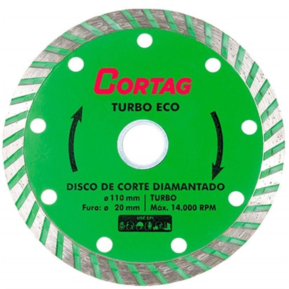 Disco de Corte Diamantado Turbo Eco 110x20mm 4.3/8" Cortag