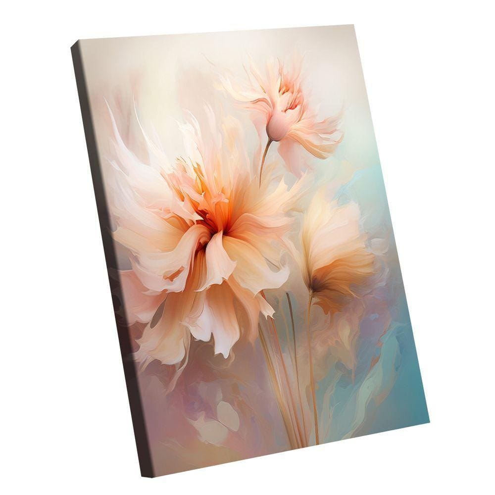 Quadro Pintura Flores Claras -- Br Artes