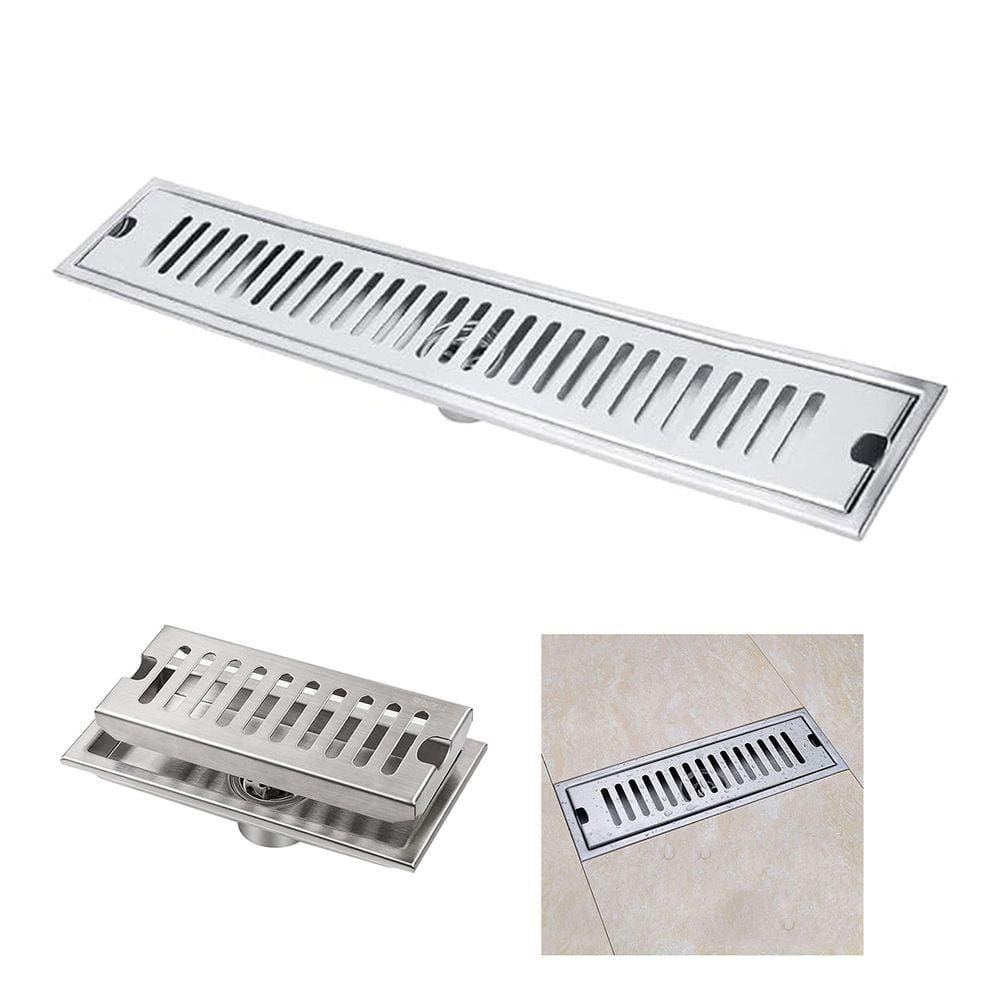 Ralo Linear 50cm Inox Banheiro Area Externa Anti Odor Anti Inseto Resistente