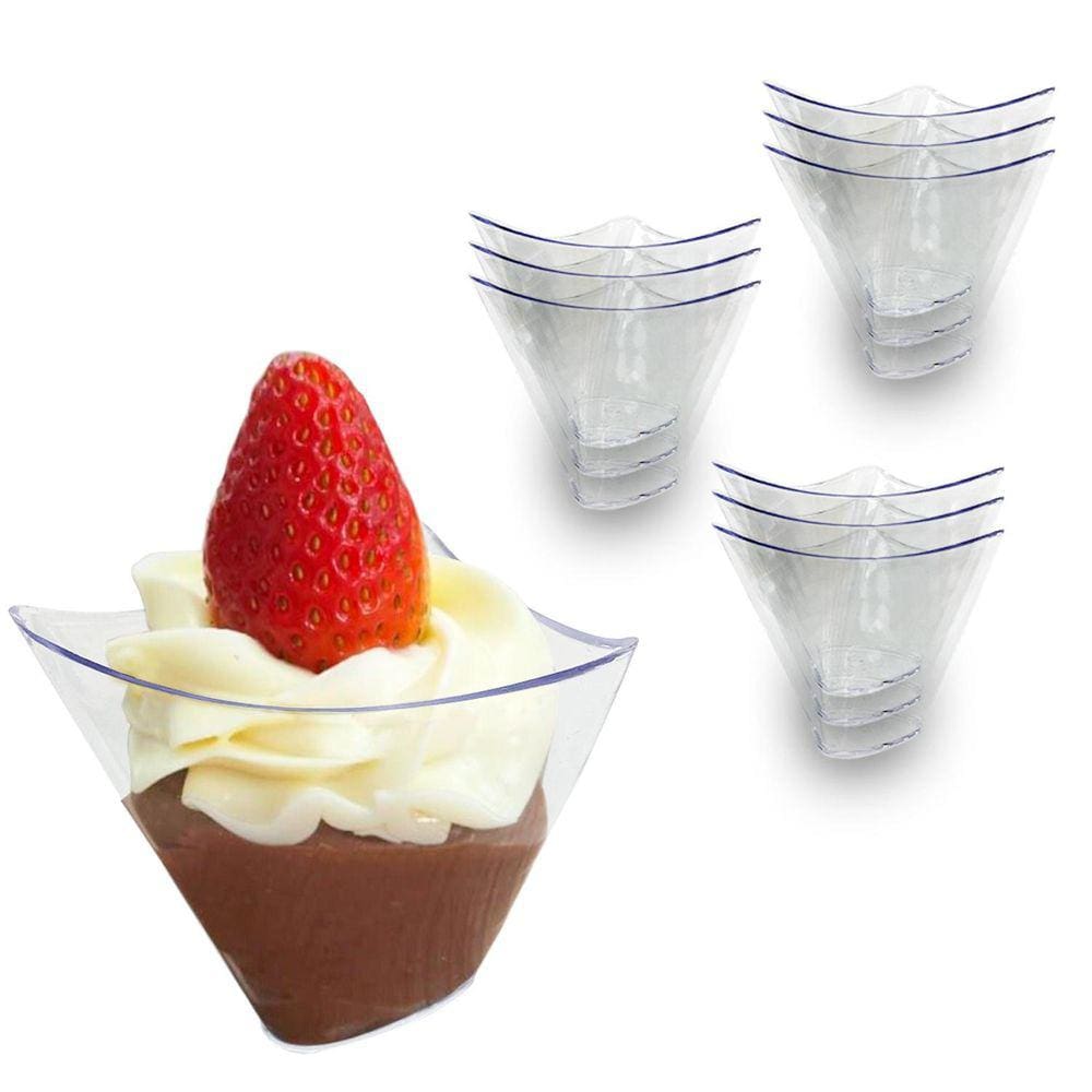 Mini Copinho Aperitivo 100Ml Acrílico Doces Com 10 Unid