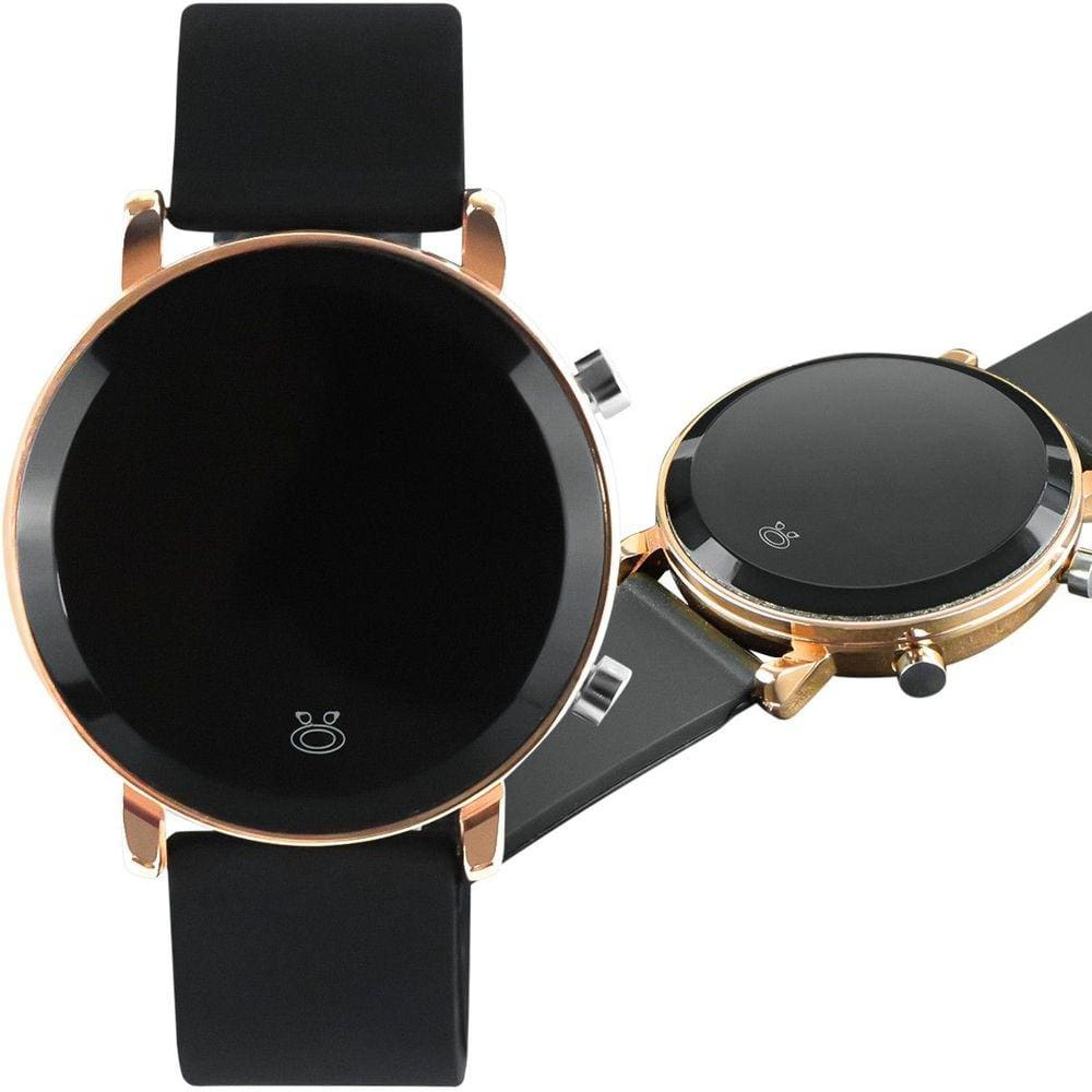 Relogio feminino silicone dourado qualidade premium digital ajustavel casual moda Maria