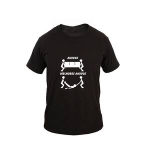 Camiseta Masculina Algodão Manga Curta Melhores Amigos