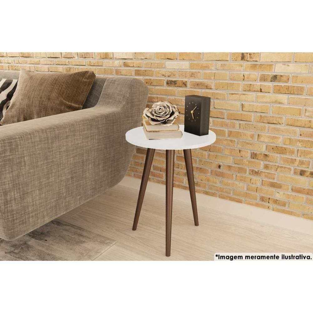 Mesa Lateral p/ Sala RT3144 Branco - Movelbento