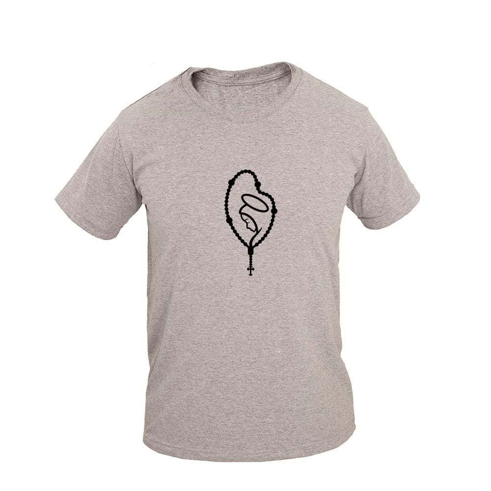 Camiseta Masculina Algodão Manga Curta Terço Casual