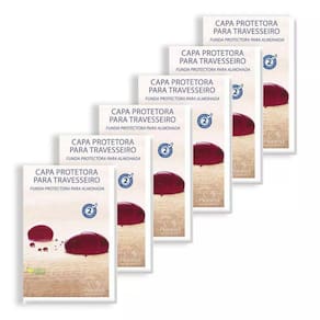Kit 06 Capas Protetora Travesseiro Impermeável Plooma Zíper