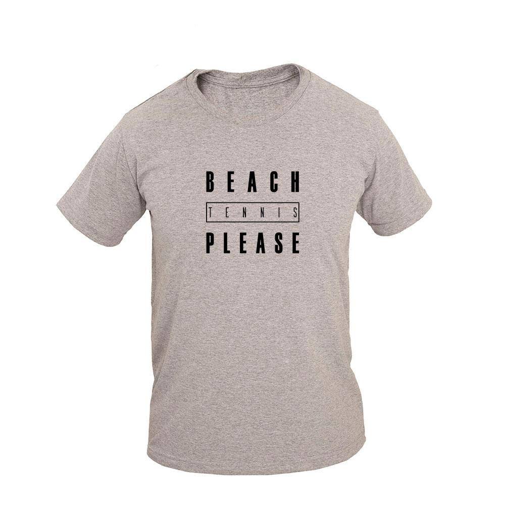 Camiseta Masculina Casual Algodão Manga Curta Tennis Please