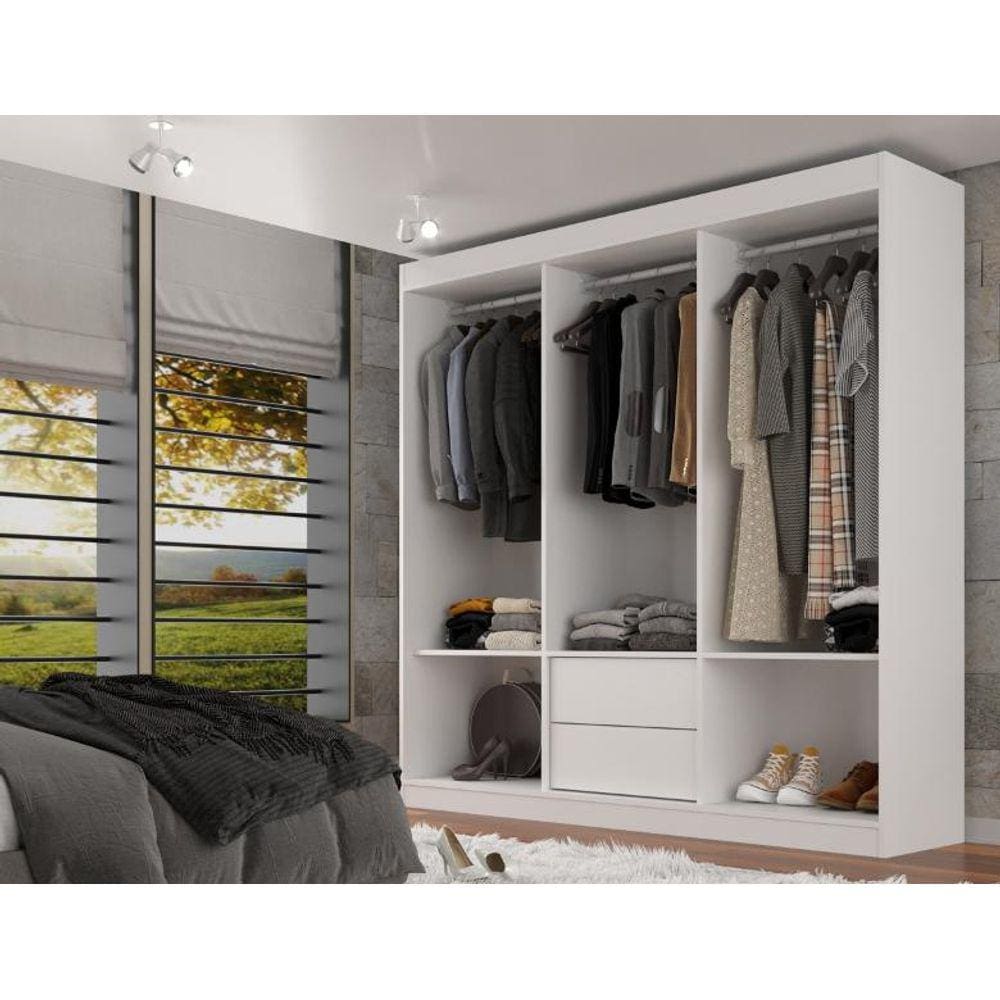 Closet Lisboa Casal 2 Gavetas e 2 Prateleiras