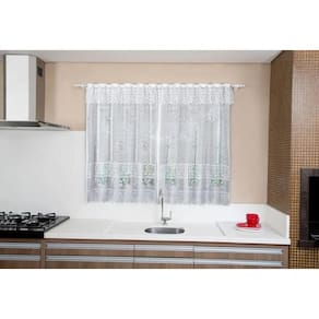 Cortina Cozinha Valência Lisa 280Cmx120Cmx20Cm