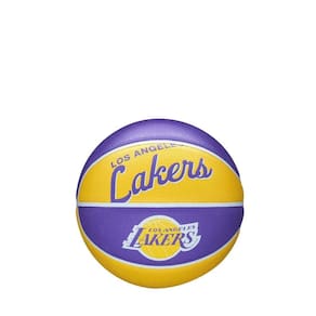 Mini Bola Basquete Nba Retro Lakers Wtb3200xblal - Roxo/Amarelo U