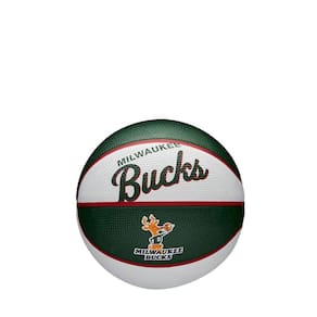 Mini Bola Basquete Nba Retro Bucks Wtb3200xbmil - Verde Escuro/Branco U