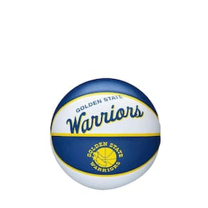 Mini Bola Basquete Nba Retro Warriors Wtb3200xbgol - Azul/Branco U