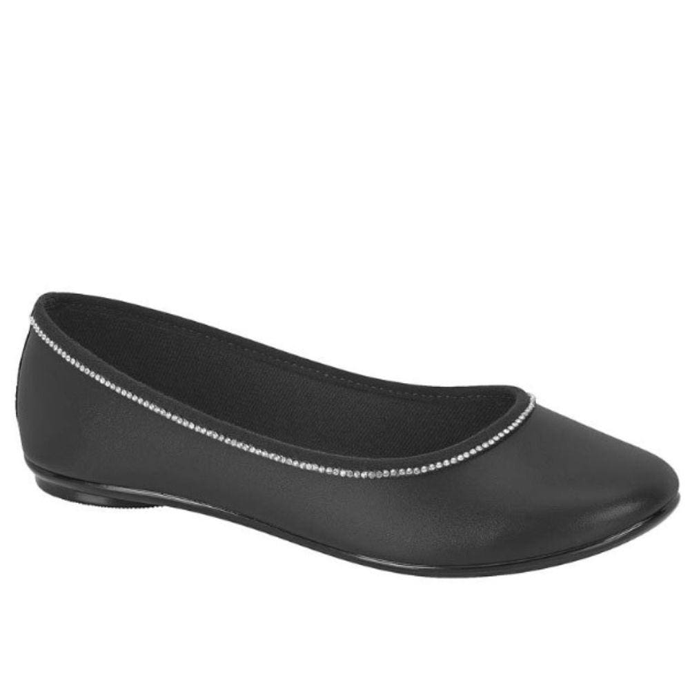 Sapatilha Casual Feminina Brilho Confortável Moleca 5726.131