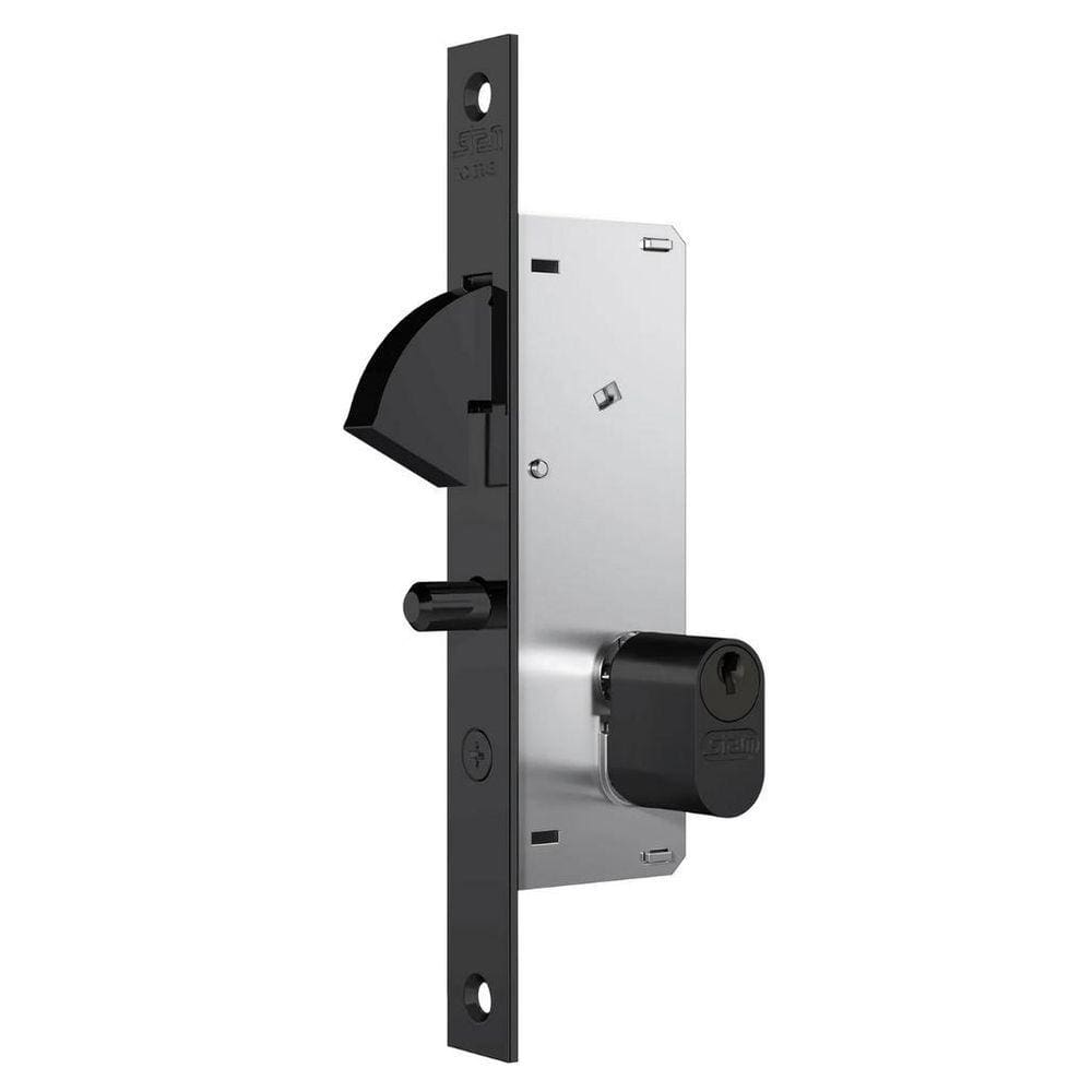 Fechadura Stam 940 Correr Espelho Preto Fosco 7268