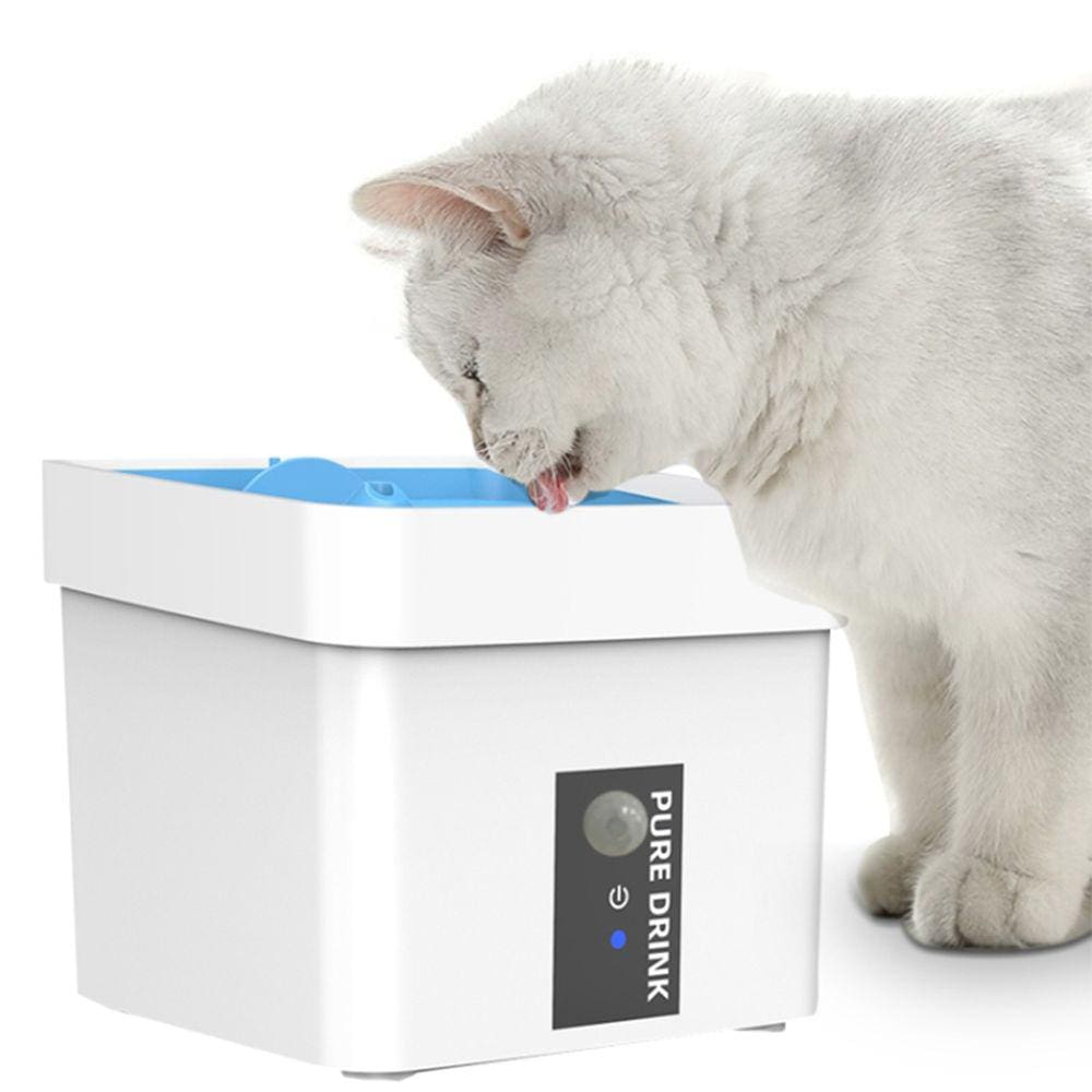 Bebedouro Fonte Agua Sensor Automatico 1,5 Litros Pet Gato Cachorro Caes Filtro Limpeza Purificada Silencioso