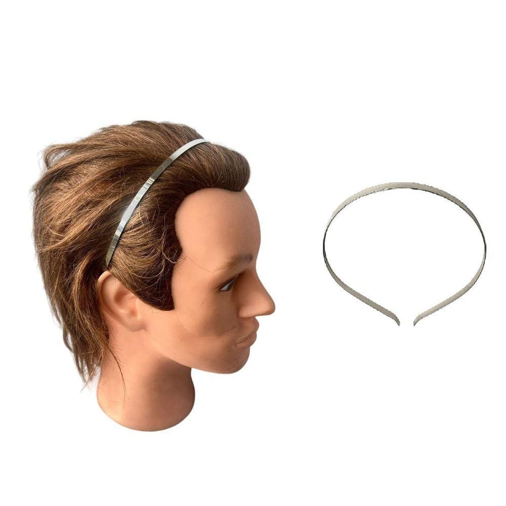 Acessório De Cabelo Tiara Arco Metal Prata Liso 14Cm