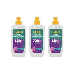 Ativador De Cachos Niely Gold 250G Linhaça+Karite- Kit C/3Un