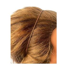 Acessório De Cabelo Tiara Arco Fino Metal Bronze Liso 14Cm