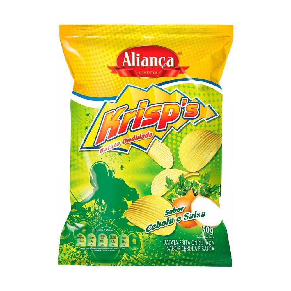 Batata Aliança Krisps Ondulada Cebola e Salsa 50g