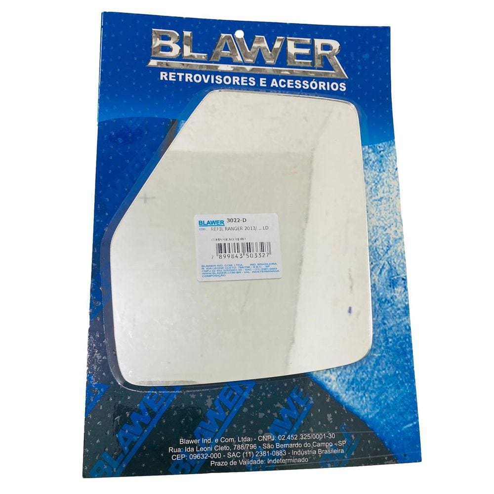 Refil Lente Espelho Retrovisor Ranger 2015 Direito