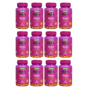 Kit 12 Biotina Crescimento Saúde Cabelos Pele Unha 60 Cp
