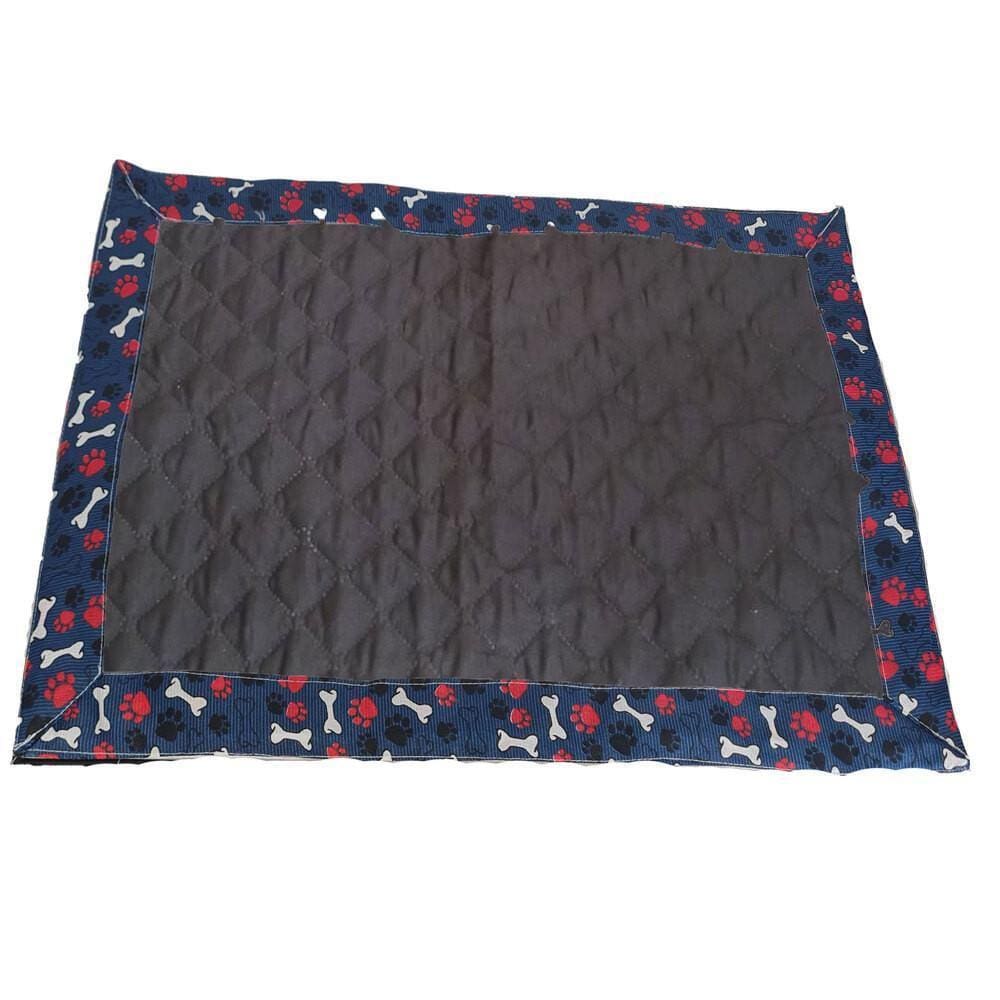 Tapete Higiênico Impermeavel Pequeno Preto Patinha Azul