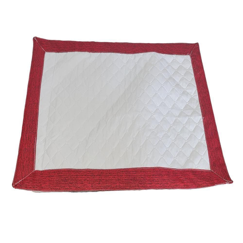 Tapete Higiênico Impermeavel Pequeno Branco Vermelho