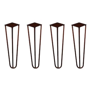 Kit 4 Pés De Metal 25 Cm Rack E Puffs Bronze