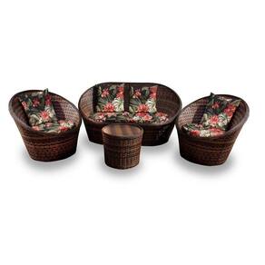 Conjunto 1 Sofá Bola + 2 Poltronas + 1 Mesa Centro Preto