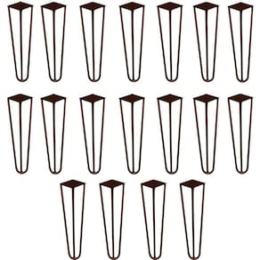 Kit 18 Pés De Metal 30 Cm Mesa De Canto Rack E Puffs Bronze