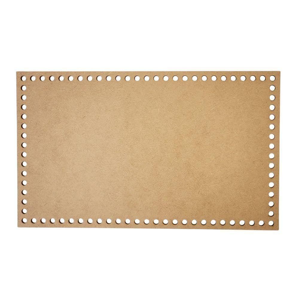Base Para Crochê Em Mdf Cru Retângular (20,5x13)