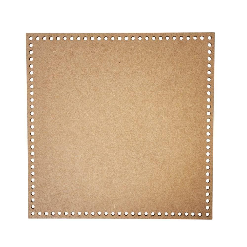 Base Para Crochê Em Mdf Cru Quadrado (20,5x20,5)