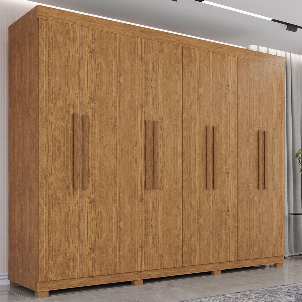 Guarda-Roupa 8 Portas 4 Gavetas Milano Cinamomo