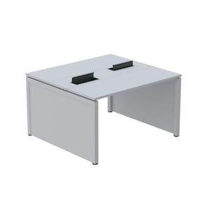 Mesa de Plataforma Dupla para 2 Pessoas Corporativa 140x120/2p Cinza